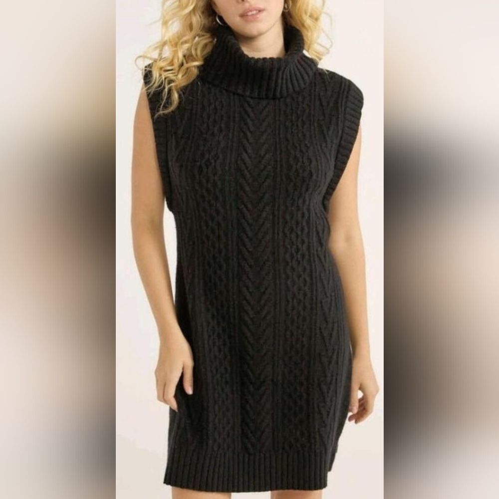 NWT Free Asembly Sleevless Cable Knit Mini Dress